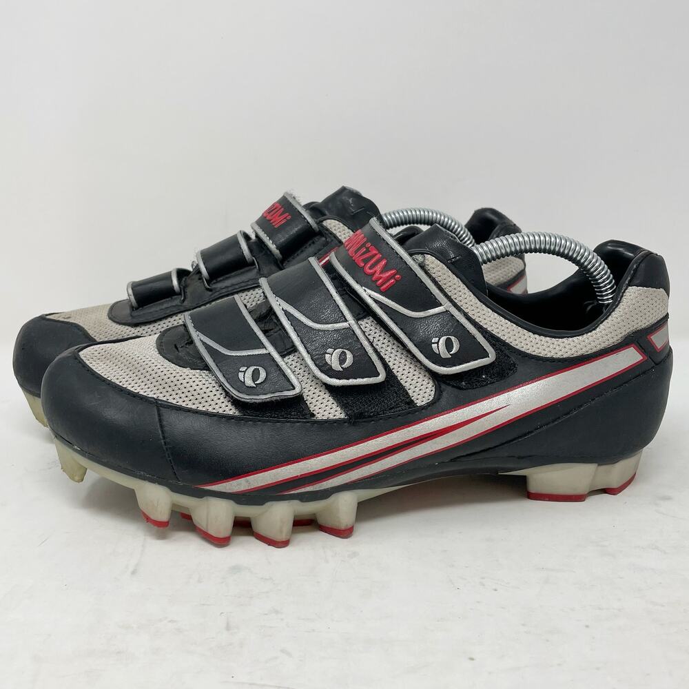 Pearl Izumi Black Grey Quest MTB 5728 Cycling Shoes Cleats Size 39 US 7.5